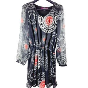 Desigual Short Boho Floaty Embroidered Smock Dress‎ Style - Size 38